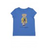 Blue girls' t-shirt with the iconic Bear, Polo Ralph Lauren