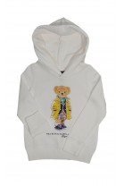 White hooded sweatshirt with iconic Bear Bear, Polo Ralph Lauren