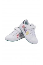 White boys' sneakers with POLO lettering, Polo Ralph Lauren
