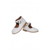White lacquered baby slippers, Atlanta Mocassin