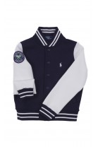 Navy blue and white Wimbledon baseball jacket, Polo Ralph Lauren