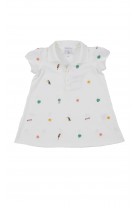 Baby white dress with colourful floral patterns, Ralph Lauren