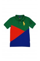 Boys' 3-colour polo shirt, Polo Ralph Lauren