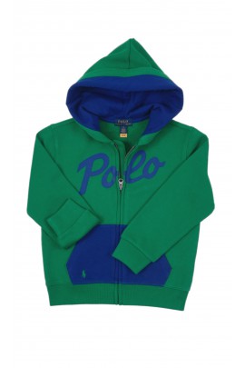 Green boys' hooded sweatshirt, Polo Ralph Lauren