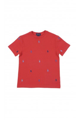 Boys' red T-shirt with horses, Polo Ralph Lauren