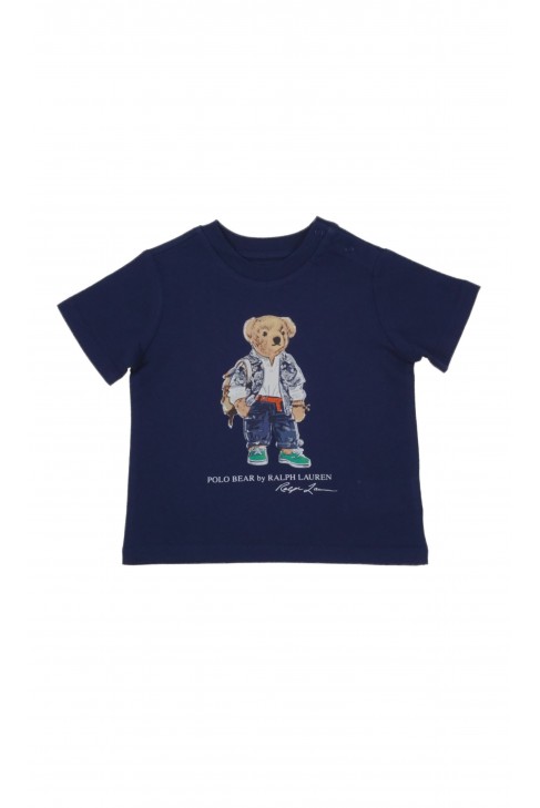 Infant navy blue boy's t-shirt, Ralph Lauren