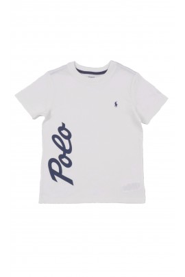 White boys' T-shirt with the POLO inscription, Polo Ralph Lauren