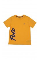 Yellow boys' T-shirt with the POLO inscription, Polo Ralph Lauren