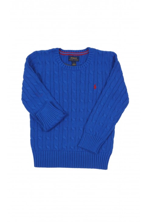 Blue cable-knit sweater for boys, Polo Ralph Lauren