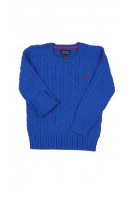 Blue cable-knit sweater for boys, Polo Ralph Lauren