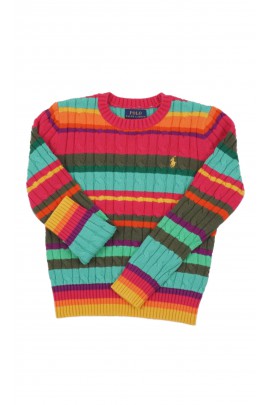 Colorful cable-knit sweater for girls, Polo Ralph Lauren