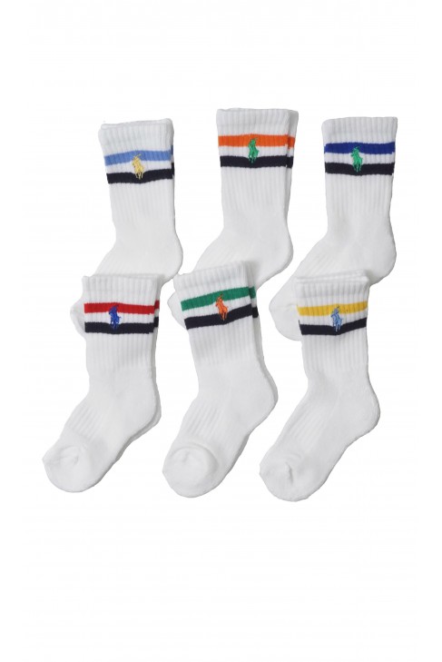 White standard socks 6-pack, Polo Ralph Lauren