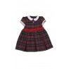 Red and navy blue checked baby dress, Patachou