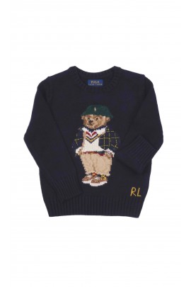 Navy blue jumper with iconic Bear, Polo Ralph Lauren