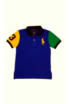 Sapphire short sleeve boys' polo shirt, Polo Ralph Lauren