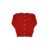 Red girls' cardigan with a braided knit, Polo Ralph Lauren