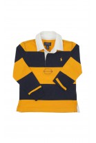 Yellow-navy long-sleeved polo shirt, Polo Ralph Lauren
