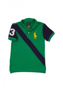 Green short-sleeved polo shirt, Polo Ralph Lauren