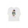 Girl's ecru long-sleeved t-shirt, Polo Ralph Lauren