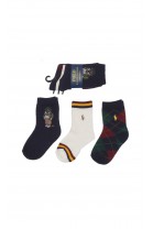Colorful Boy's Socks 3-Pack, Polo Ralph Lauren