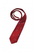 Burgundy tie with the iconic polo player on horseback, Polo Ralph Lauren