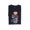 Navy blue boys' t-shirt with large Bear print on the front, Polo Ralph Lauren