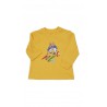 Yellow long-sleeved infant t-shirt with iconic bear, Ralph Lauren