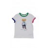 White short-sleeved girls' t-shirt with iconic bear, Polo Ralph Lauren
