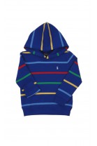 Sapphire hoodie with colorful stripes, Polo Ralph Lauren