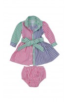 Infant dress in colorful stripes, Ralph Lauren