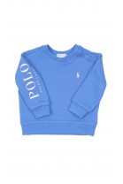 Blue infant sweatshirt with POLO logo, Ralph Lauren