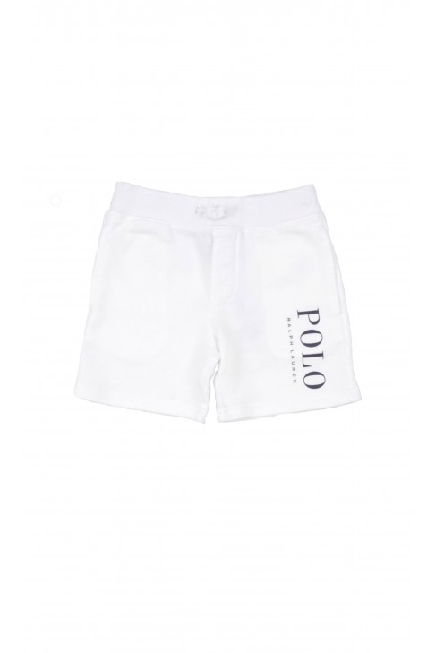 White sweatshorts made of sweatshirt fabric, Polo Ralph Lauren