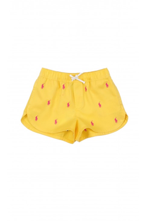 Yellow girls' short shorts, Polo Ralph Lauren