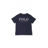 Navy blue boys' t-shirt with "POLO" print on the back, Polo Ralph Lauren