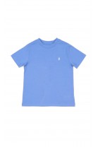 Blue boys' t-shirt with "POLO" print on the back, Polo Ralph Lauren