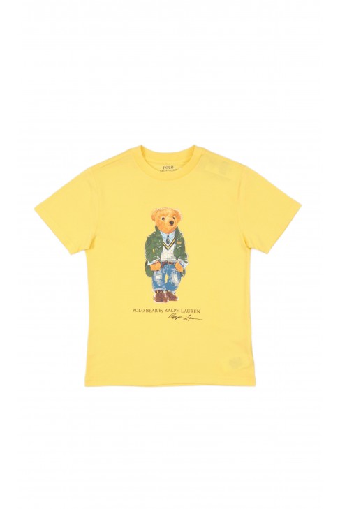 Yellow boys' t-shirt with the iconic Polo Bear, Polo Ralph Lauren