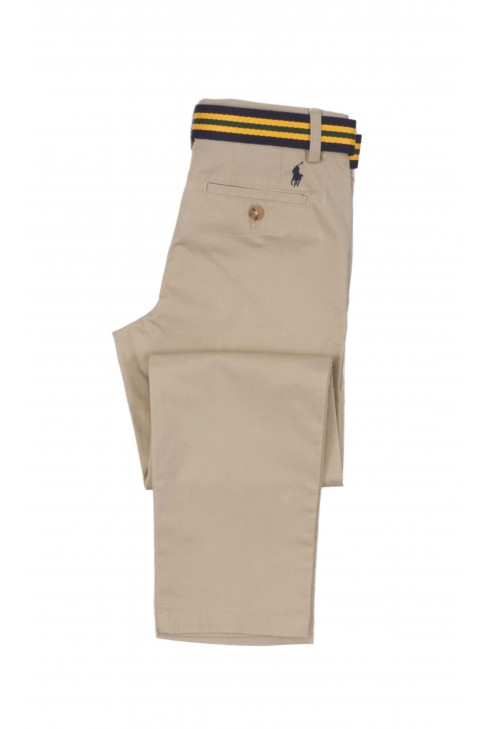 Beige boys' elegant trousers, Polo Ralph Lauren