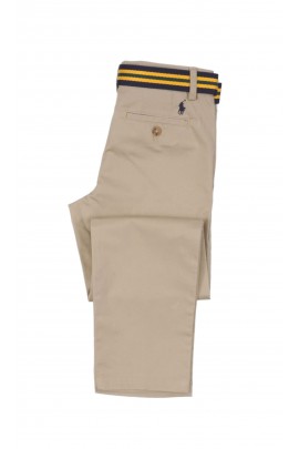 Beige boys' elegant trousers, Polo Ralph Lauren
