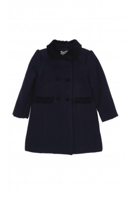 Navy blue coat for girls, Patachou