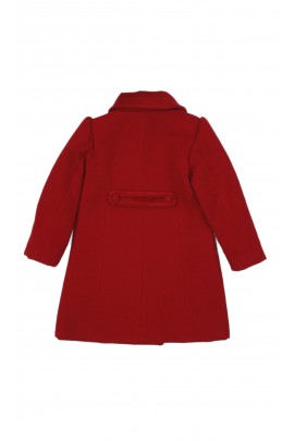 Red classic girl's coat, Patachou