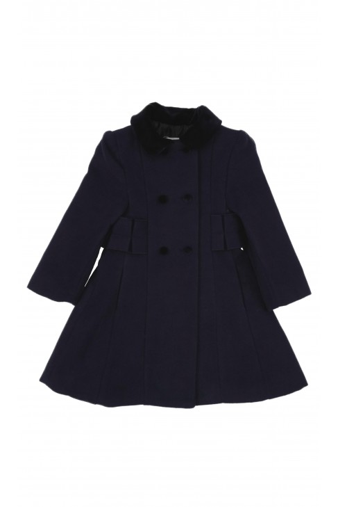 Navy blue elegant coat for girls, Patachou