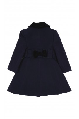 Navy blue elegant coat for girls, Patachou