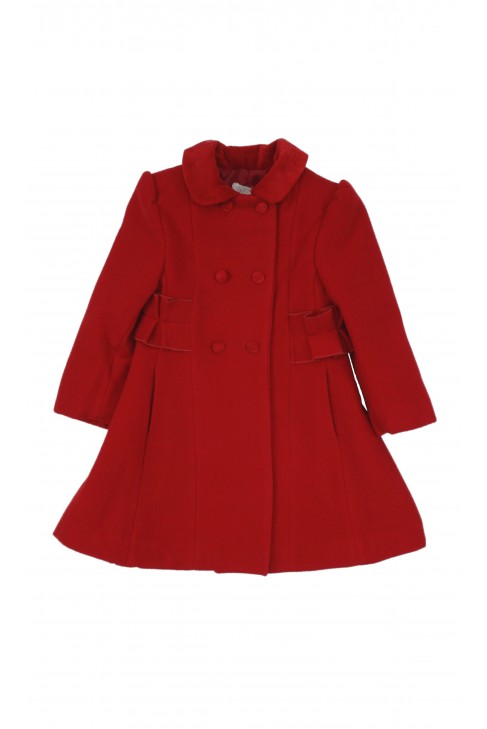 Red elegant girl's coat, Patachou