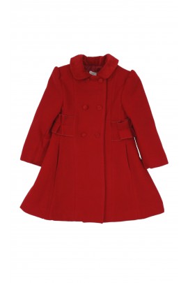 Red elegant girl's coat, Patachou