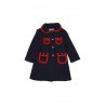 Navy blue elegant coat for girls, Patachou