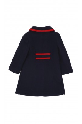 Navy blue elegant coat for girls, Patachou