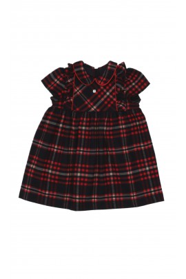 Cotton baby dress in a check pattern, Patachou