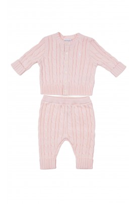 Baby set pink: sweater and shorts, Ralph Lauren