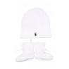 White baby set: hat and shoes, Ralph Lauren