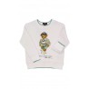 Elegant ecru sweatshirt with a Bear, Polo Ralph Lauren
